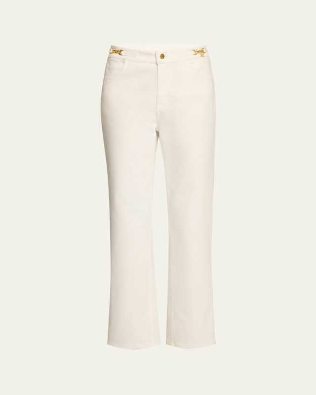 June Cropped Chain-Embellished Pants